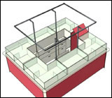 Верхнее освещение для островных павильонов