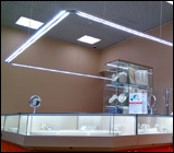 Свет над прилавками для ювелирных магазинов